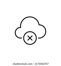 cloud error editable stroke icon, Smart stroke icon