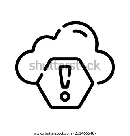 Cloud error icon creatively designed in line style