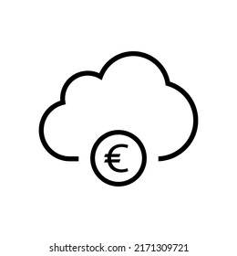 Cloud mit Euro-Symbol für Apps und Websites