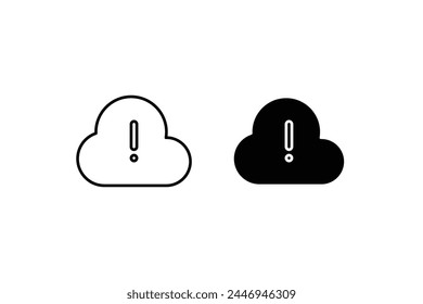 cloud with exclamation mark icon, indicating alerts and warnings related to weather or data issues