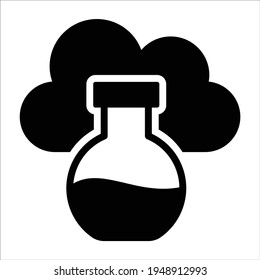 cloud experiment glyph icon modern illustration