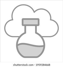 cloud experiment icon modern illustration