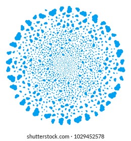 Cloud explosion globula. Object pattern done from random cloud design elements as fireworks sphere. Vector illustration style is flat iconic symbols.