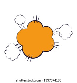 cloud expression with smoke pop art style