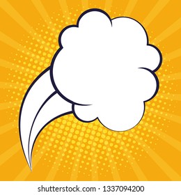 cloud expression with smoke pop art style
