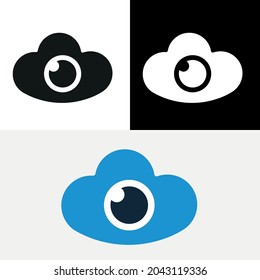Cloud Eye Lens Camera Abstract Logo