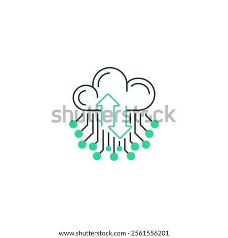 Cloud Failover Line Icon. linear style sign for mobile concept and web design. Outline vector icon.