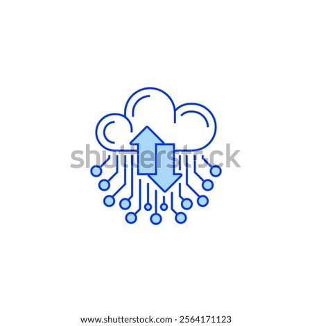 Cloud Failover Line Icon. linear style sign for mobile concept and web design. Outline vector icon.