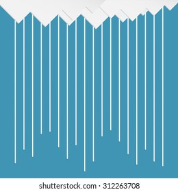 cloud and falling rain on blue background, vector illustration 