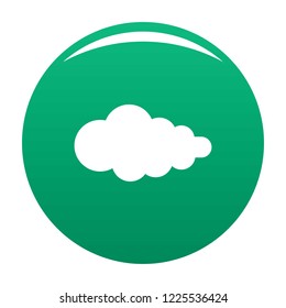 Cloud with fallout icon. Simple illustration of cloud with fallout vector icon for any design green