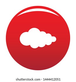 Cloud with fallout icon. Simple illustration of cloud with fallout vector icon for any design red