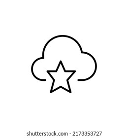 Cloud-Lieblings-Bearbeitungs-Strich-Symbol