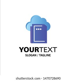 Cloud, File, Data, Computing Business Logo Template. Flat Color. Vector Icon Template background
