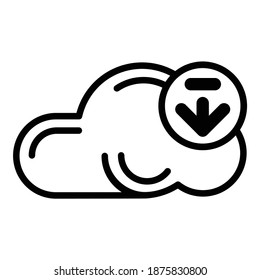 Archivo En La Nube Descargar Icono Plano Aislado En Fondo Blanco