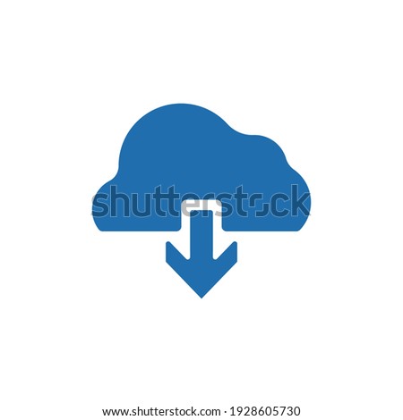 cloud file downloads web icon. vector design Illustration on white background .