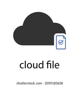 Cloud-Dateisymbol-Design, Vektorgrafik