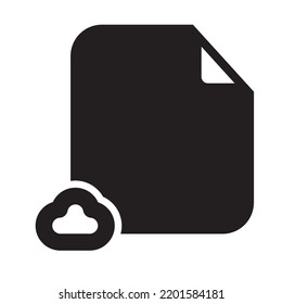 Cloud File Icon Solid Style