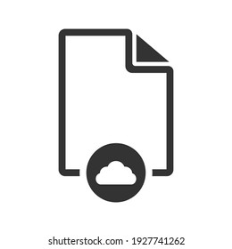 Cloud file icon. vector graphics