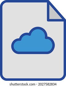 Cloud file Isolated Vector icon which can easily modify or edit
