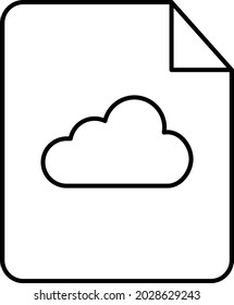 Cloud file Isolated Vector icon which can easily modify or edit

