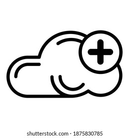 Archivo Nube Nuevo Icono Plano Aislado En Fondo Blanco