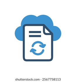 Cloud File Sync Icon for Data Management