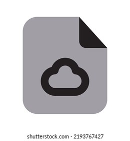 Cloud Files Icon Two Tone Solid