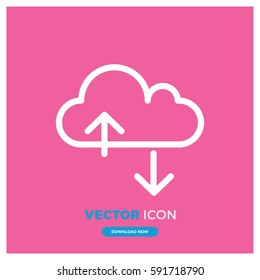 cloud files vector icon illustration