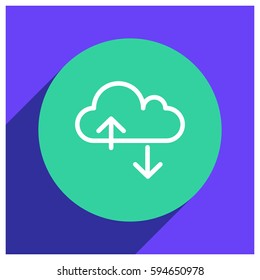 cloud files vector icon illustration