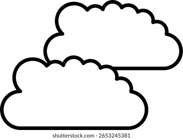 Cloud Filled Style Icon Design