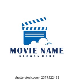 Cloud Film logo design concept vector. Cinema illustration design