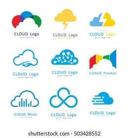 CLOUD FINANCE LIGHTNING 
ELECTRICITY NETWORK FAST INFINITY LOGO ICON TEMPLATE SET