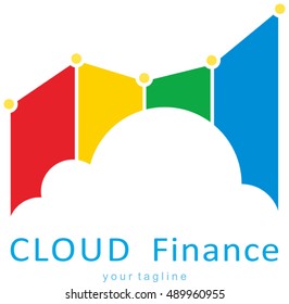 CLOUD FINANCE LINE LOGO ICON SYMBOL