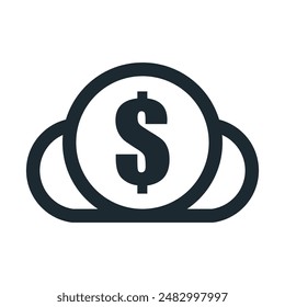 Cloud finance logo design. Cloud finance icon design
