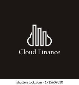 Cloud finance logo vector icon design