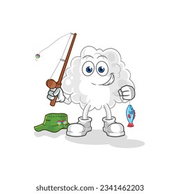 the cloud fisherman illustration. character vector