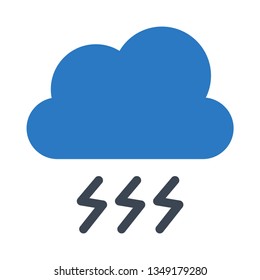 cloud flash glyph double color