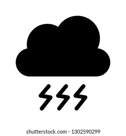 cloud flash glyph icon