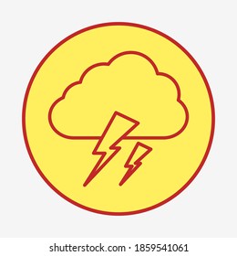 Cloud flash icon lightning illustration vector design
