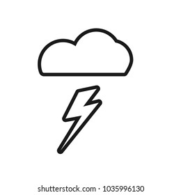 Cloud Flash Vector Icon
