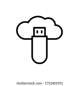 Cloud, Flashcard Icon. Simple Line, Outline Vector Elements Of Internet Storage Icons For Ui And Ux, Website Or Mobile Application