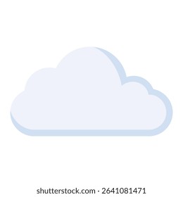 Cloud flat color icon. Simple vector icon design in flat color style. Editable vector format