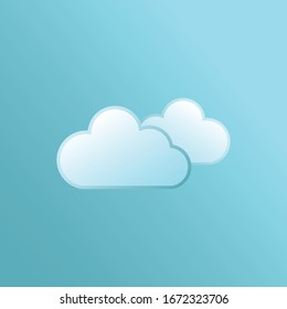 Cloud Flat Design Icon Vector