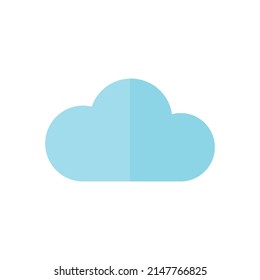Cloud flat icon on white background