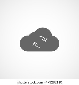 Cloud Flat Icon On White Background