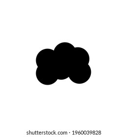 Cloud flat icon. Simple style data sever symbol. Logo design element. T-shirt printing. Vector for sticker.