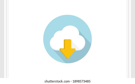 Cloud flat icon vector template, Technology design icon concepts, Creative design