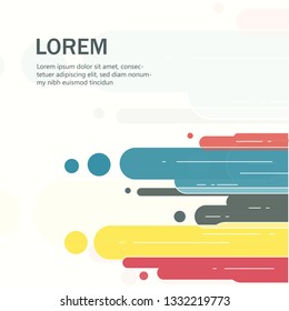 cloud in flat modern style and colorful background, vector illustration