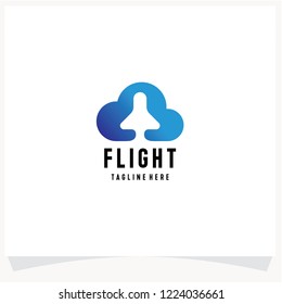 Cloud Flight Logo Design Template