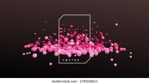 Cloud. Floating liquid blobs. Abstract banner with fluid shapes. 3D vector illustration for advertising, marketing or presentation.